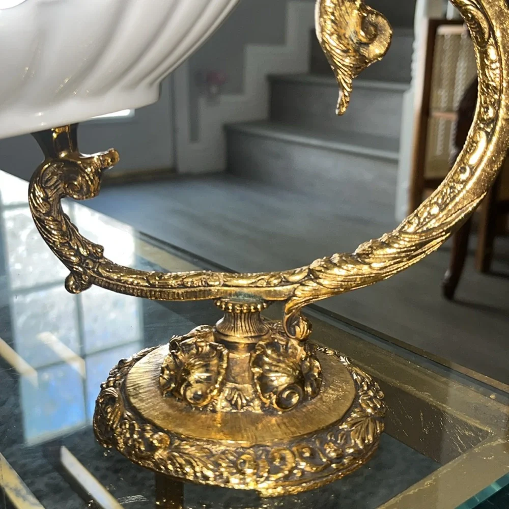 VINTAGE 24K GOLD FILIGREE VANITY CANDLEHOLDER'S SET 